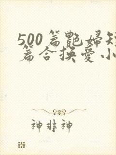 500篇艳妇短篇合换爱小说封面