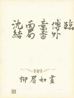 沈南意傅临洲大结局番外