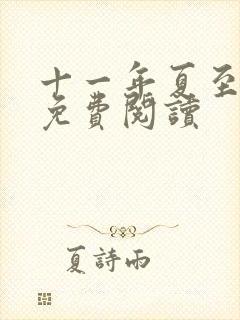 十一年夏至小说免费阅读封面