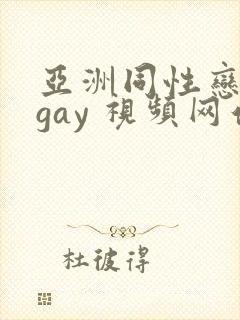 亚洲同性恋男 gay 视频网站