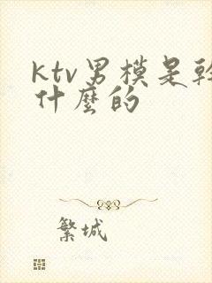 ktv男模是干什么的