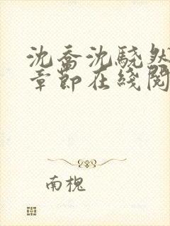 沈乔沈骁然最新章节在线阅读