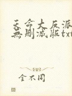 天命大反派小说无删减版txt笔趣阁