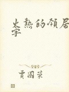 火热的领居中文字