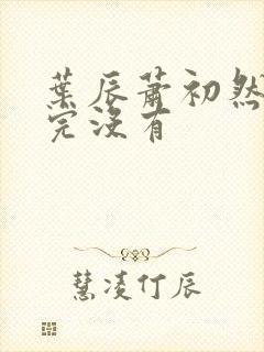 叶辰萧初然更新完没有