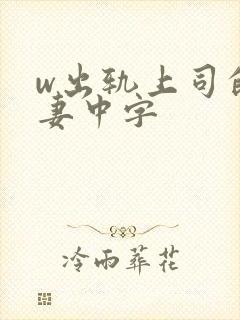 w出轨上司的人妻中字封面