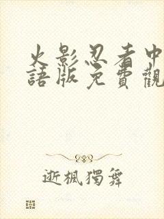 火影忍者中文国语版免费观看