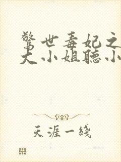 惊世毒妃之轻狂大小姐听小说封面