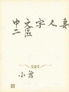 中文字人妻一区二区