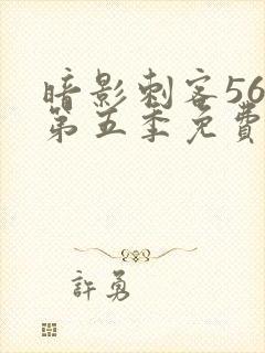 暗影刺客567第五季免费观看