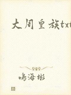 大周皇族txt封面