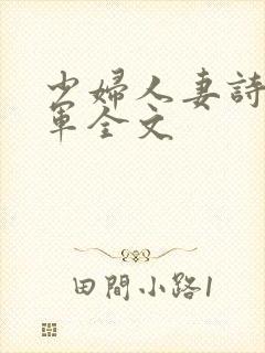 少妇人妻诗雨小军全文封面