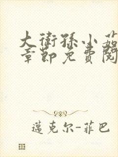 大卫孙小茹最新章节免费阅读全文