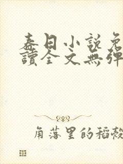 春日小说免费阅读全文无弹窗封面