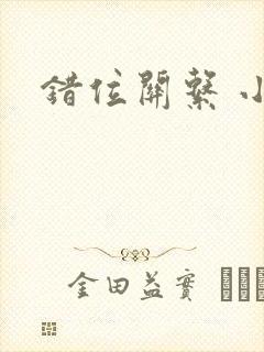 错位关系 小说封面