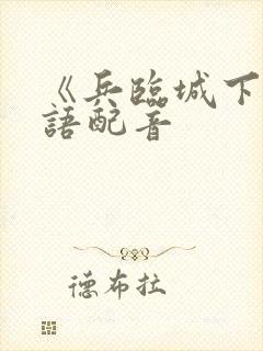 《兵临城下》国语配音封面