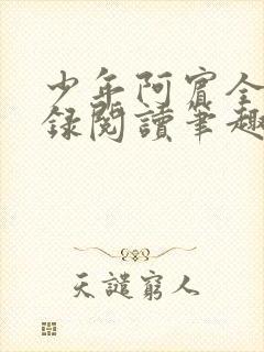 少年阿宾全文目录阅读笔趣阁