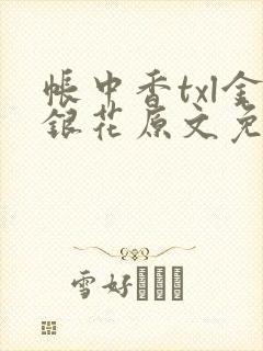 帐中香txl金银花原文免费无广告