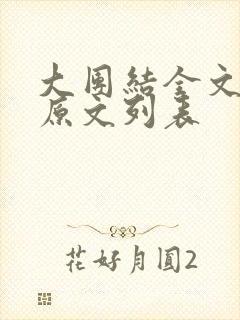 大团结全文阅读原文列表