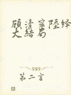 顾清宁陆绎后续大结局