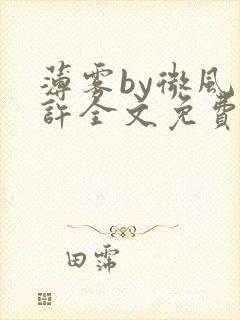 薄雾by微风几许全文免费阅读笔趣阁