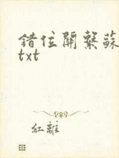 错位关系苏玛丽txt