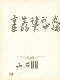 重生后我成了权臣的掌中娇结局