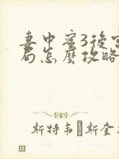 妻中蜜3后宫结局怎么攻略封面