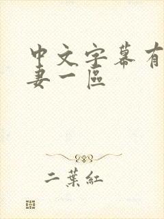 中文字幕有码人妻一区