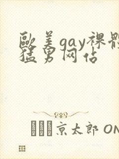 欧美gay裸体猛男网站封面
