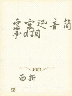 云宫迅音简谱古筝d调