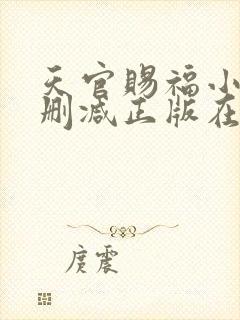 天官赐福小说无删减正版在线阅读