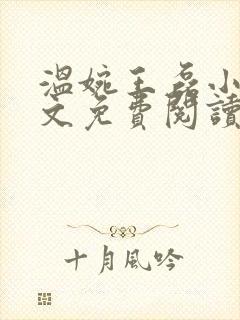 温婉王磊小说全文免费阅读无弹窗封面