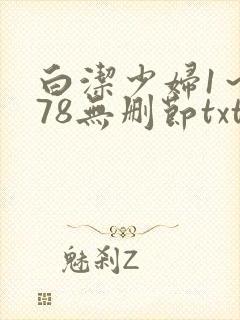 白洁少妇1～178无删节txt封面