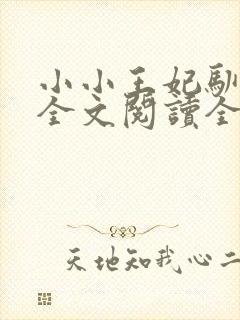 小小王妃驯王爷全文阅读全文