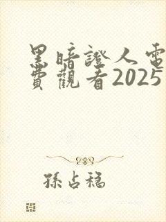 黑暗证人电影免费观看2025