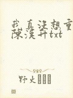 我真没想重生啊陈汉升txt