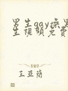 男生gay操男生视频免费看