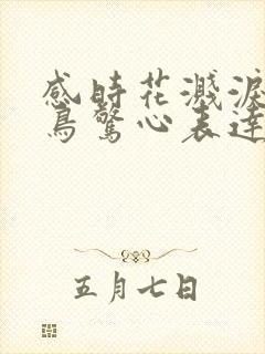 感时花溅泪恨别鸟惊心表达的情感封面