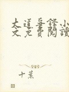 大道争锋小说全文免费阅读无弹窗封面