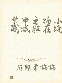 掌中之物小说未删减版在线阅读