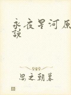 永夜星河原著小说封面