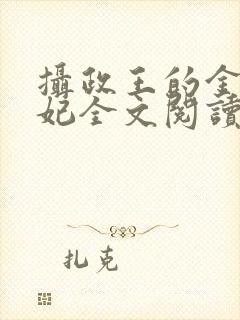 摄政王的金牌宠妃全文阅读