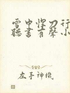 雪中悍刀行免费听书有声小说