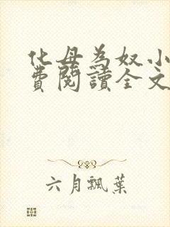 化母为奴小说免费阅读全文最新章节