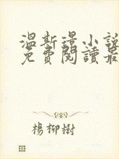 温斯璟小说全文免费阅读最新章节封面