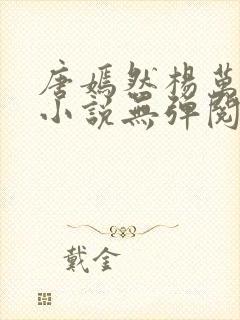 唐嫣然杨万里的小说无弹阅读