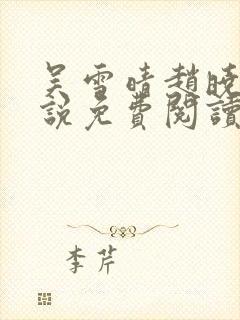 吴雪晴赵晓东小说免费阅读封面