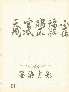 天官赐福小说无删减正版在线阅读