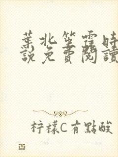 叶北笙霍时庭小说免费阅读无弹窗